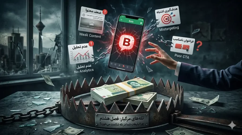 شکست در آموزش تبلیغات در بله