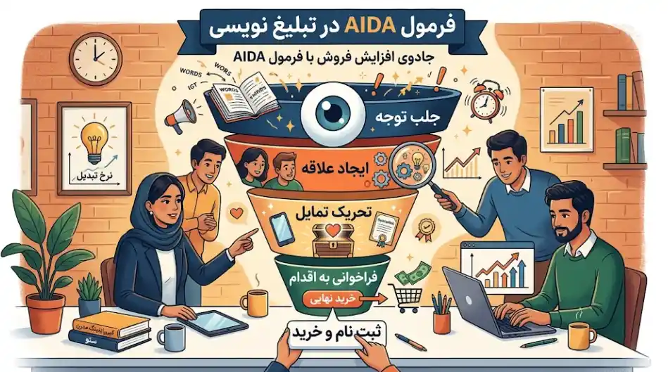 فرمول AIDA در تبلیغ نویسی
